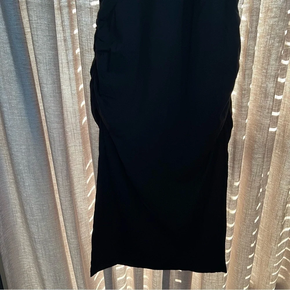 Old Navy Black Jersey Knit Black Sleeveless Bodycon Midi Dress Size Large